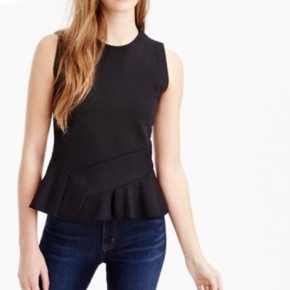 J. CREW Structured Flutter Hem Top - Picture 1 of 13